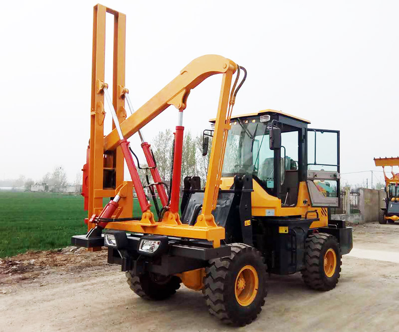 鏟車式護(hù)欄打樁機(jī)