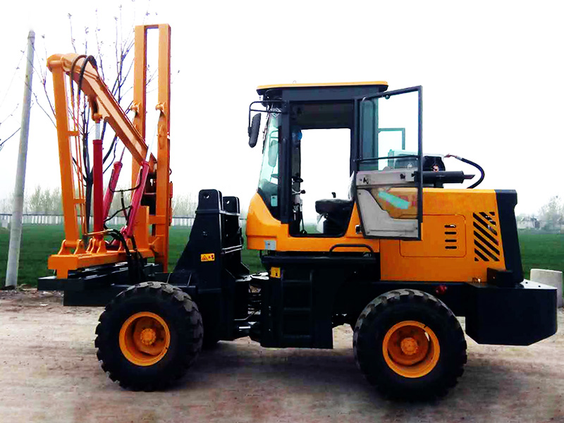 鏟車式護(hù)欄打樁機(jī)