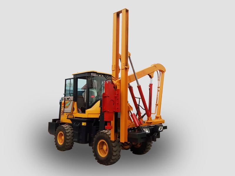 鏟車式護(hù)欄打樁機(jī)