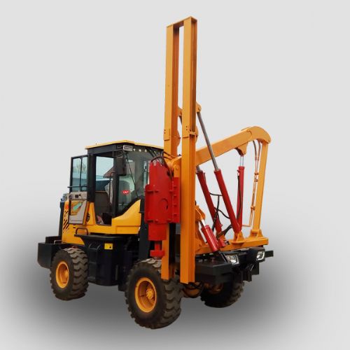 鏟車式護(hù)欄打樁機(jī)