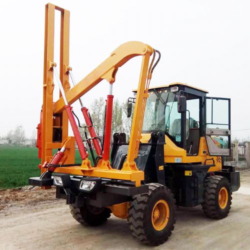 鏟車式護(hù)欄打樁機(jī)
