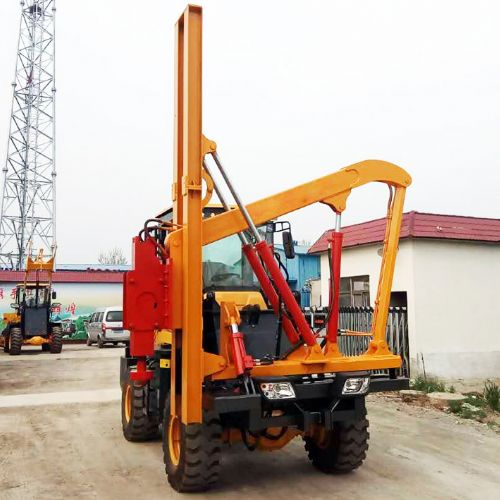 鏟車式護(hù)欄打樁機(jī)