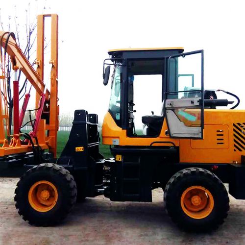 鏟車式護(hù)欄打樁機(jī)
