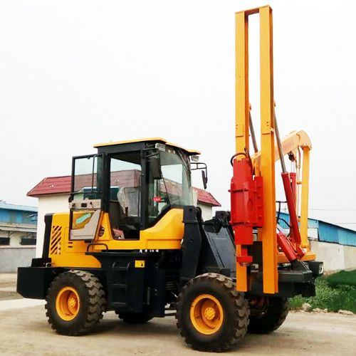 鏟車式護(hù)欄打樁機(jī)